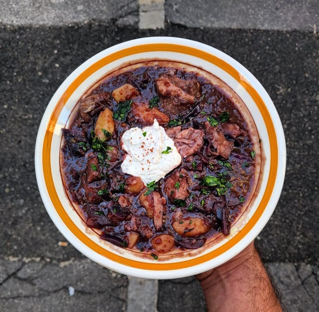 Ragout de porc street food